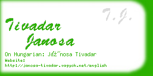 tivadar janosa business card